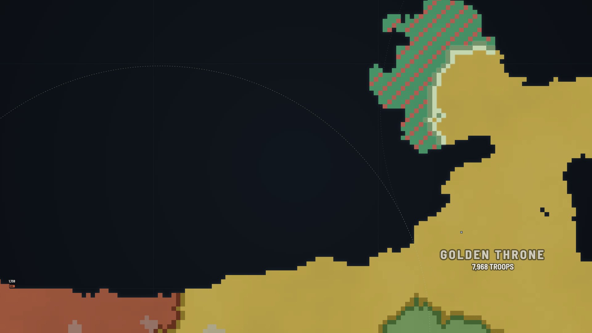 A cut-off pocket hatched in red while a front advances along a coastline